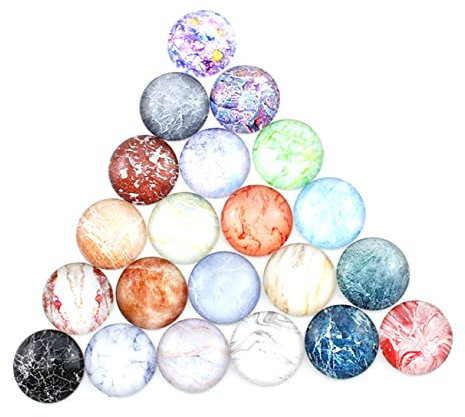 PHENOFICE 50stücke Marmor-kristall-design Glasaufkleber Für Schmuck Vielseitig Einsetzbar Für Ohrringe Armbänder Und Kreative Bastelprojekte Gemischten Farben