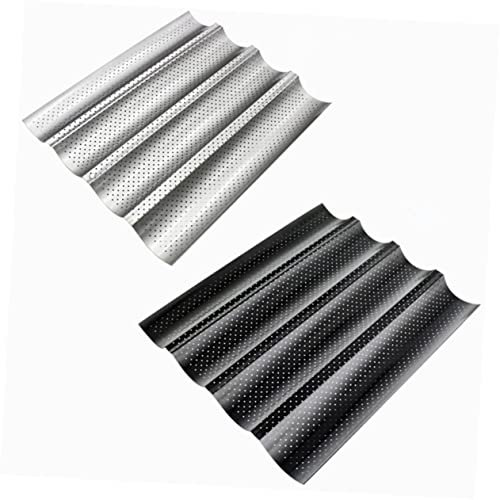 FUNOMOCYA 2 Stücke Französisch Brot Rack 4-slot Antihaft Backen Edelstahl Brot Form Für Home Küche Restaurant