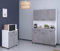 Parisot Küchenbuffet-Set Malice 2 Weiß/Beton Optik hell