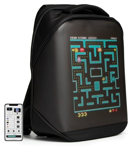 Mr Entertainer's Karaoke Collection Glopack LED Screen Backpack, App Controlled, High Resolution Screen Smart Rucksack