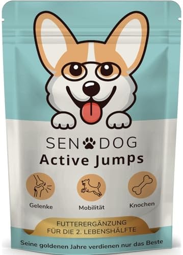 SENODOG Gelenktabletten für ältere Hunde – Hilfe für Arthrose & Knochen – Hochdosiert mit Glucosamin, MSM, Grünlippmuschel & Omega-3 – Hohe Akzeptanz, Keine Kapseln & Leckerli
