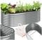TecTake® Orto Rialzato, 942l, Zincato, 200 x 100 x 60 cm, Struttura in Acciaio Zincato, Base Aperta, Perfetto per Verdure, Erbe Aromatiche e Fiori, Montaggio Rapido, Alta Stabilità, Giardino Rialzato