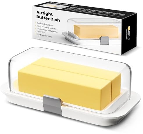 Pisol Beurrier, pour 250 gr de beurre, Boîte à Beurre Hermétique avec Couvercle, Idéale pour Beurre Français / Beurre Kerrygold / Beurre Européen