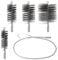 5 Stück Ofenrohrbürste Set, Rohrreinigungsbürste, Schornsteinfeger Bürste, Kaminbesen, Schornsteinbesen, Heizkesselbürste, Kaminbürste, Enthält Bürsten in Den Größen 30mm, 50mm, 80mm und 150mm