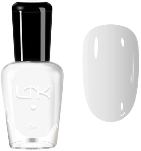 White Nail Polish,Classic White Nail Varnish,Quick Drying Milky Nail Polish,Long Lasting Chip Resistant & Quick Drying nail Polish for DIY Nail Art Manicure at Home