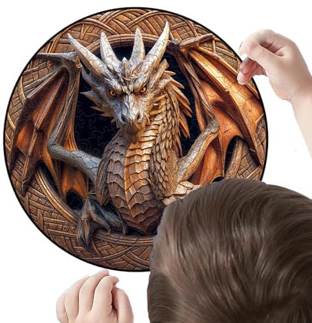 3D-Drachen-Puzzle, Holzpuzzle für Erwachsene – 150 Teile mechanischer Drachenbau aus Holz | Lern- und Lernspielzeug, einzigartige Form, Puzzles in Tierform, Handwerk aus Holz