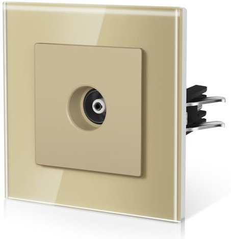 BSEED TV Prise En Verre, Prise En Verre Griffes, Nouvelle Série E, 86mm Or