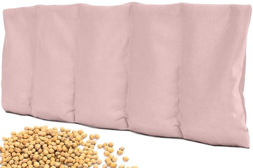 Amilian Kirschkernkissen 55x20 cm – Wärmekissen & Kältekissen mit 100% Kirschkerne – Körnerkissen für Mikrowelle – ideal für Nacken, Schulter, Rücken & Bauch - Elfenlicht