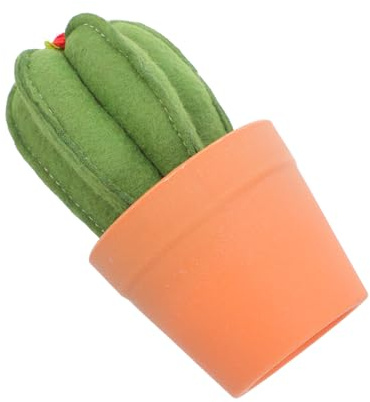 UTHCLO Decorative Cactus Pin Cushion Sewing Needle Organizer with Plastic Pot Olive Green Non-Woven Fabric Sewing Storage Holder for Quilting and DIY Craft Room