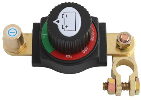 Batteriehauptschalter, Autobatterie Trennschalter, 12V-48V 300A Trennschalter Wasserdicht Batterieschalter für Auto Motorrad Marine Wohnwagen Yacht Boot Reisen (geeignet für Minuspol)