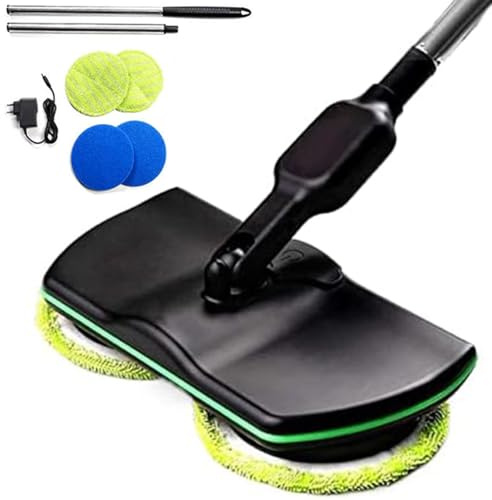 Pulitore a Vapore Portatile con Scopa, Lucidatrice e Lavapavimenti Senza Fili, Scopa Rotante Ricaricabile, Pulitore Elettrico per Pavimenti per Casa, Parquet, Piastrelle e Pavimenti In Pvc