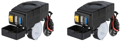 Masslla 2X C1FB 20-80V E-Bike-Lenker-USB-LadegeräT 24V 36V 48V 60V QC3.0 SchnellladegeräT-Adapter (Rotes Licht)