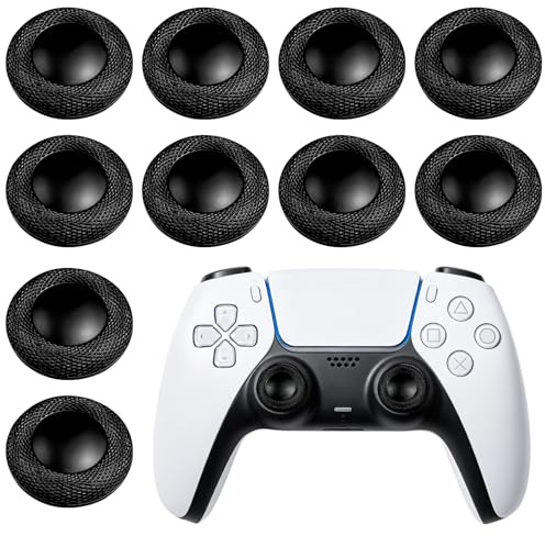 PS5 PS4 Thumb Grip Caps, Non-Slip Analogue Stick Covers, Soft TPE Joystick Covers for Controller Thumbsticks, Easy to Fit, 8 Pack (10)