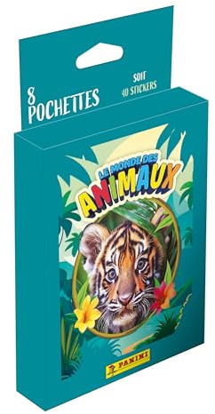 Panini Le Monde des Animaux Blister 8 Pochettes