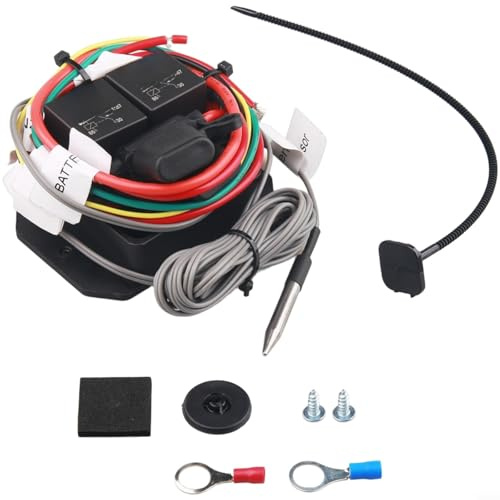 KiraKira Car Fan Controller, Electric Fan Control Module, Temperature Regulation for Vehicle Cooling, & Easy to Install for Vehicle Models(Black)