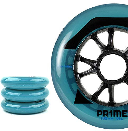 Prime Hockey Wheels Centurio Clear Blue 100mm/84a (3er-Pack)