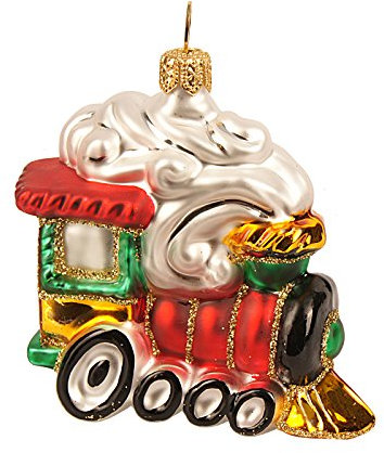 Impuls Christbaumschmuck Figuren Glas Transport Fahrzeuge Lokomotive Lok 7.5cm