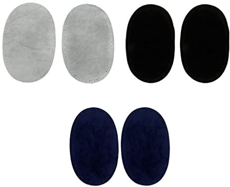 Sharplace 3 Paar Anschneidern Oval Ellenbogen/Knie Patches Jeans Reparatur schneidern Applique, Farbe 1