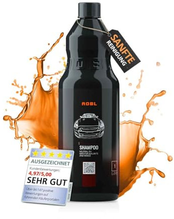 ADBL Shampoo (1L) – pH-neutrales Shampoo Konzentrat für Auto & Motorrad – Kraftvolle Reinigung schonend zu Versiegelungen – Autowäsche, waschen, Autoshampoo, Handwäsche, entfernt Schmutz gründlich