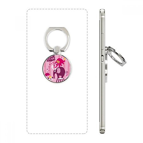Circus Star Clown Elephant Pink Cell Phone Ring Stand Holder Bracket Universal Smartphones Support Gift