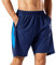 HMIYA Herren Sport Shorts Schnell Trocknend Kurze Hose mit Reißverschlusstasch (Marine Blau,L)