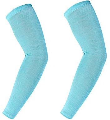 Abcsea 1 Paio Manicotti Braccia Anti-UV, Manicotti Ciclismo e pallavolo,Manica del Braccio, Manicotti Anti UV,Maniche a Braccio(Blu)