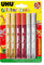 UHU Colle pailletée à paillettes pour bricolage en tube avec pointe doseuse fine 6 x 10 ml (3 couleurs assorties)