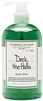 Stonewall Kitchen Deck the Halls Handseife | Flüssigseife mit Nelken Orangenschale, Tannen und Zedernholz pflanzliche Handpflege mit ätherischen Ölen winterlich