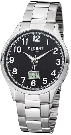 REGENT Herrenuhr Funk Metallband FR273