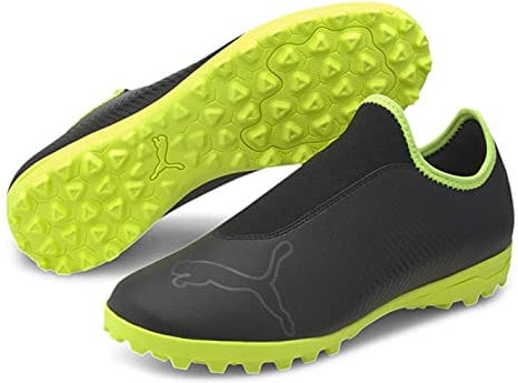 Puma Mens Finesse Astro Turf Football Boots Black/FluYellow 9 UK