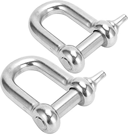 Alomejor Manille en Forme de D en Acier Inoxydable 304 Robuste M20 à Vis Manille d'arc Manille d'ancrage en D