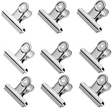 GUTE LINES - Presse-papiers, pince multi-usages en métal, clips de classeur, bureau de papeterie pinces, pour bureau, école et famille (9 x 63 mm)