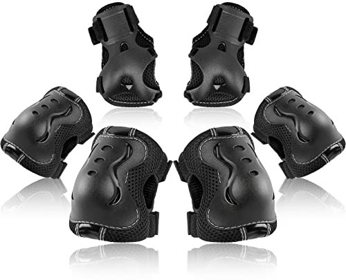 BOSONER Rodilleras para niños y jóvenes, coderas, equipo de protección para patines de ruedas, ciclismo, BMX, monopatín, patinaje en línea, scooter, deportes