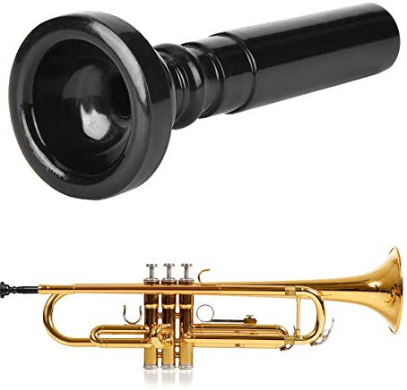 Agatige Mundstück für Waldhorn, Standard-Trompetenmundstück, Zubehör für Musikinstrumente(Schwarz)