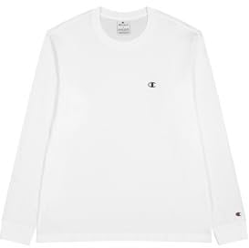 Champion Legacy Basics-L-s Crewneck Men's Long-Sleeve T-Shirt, White, S