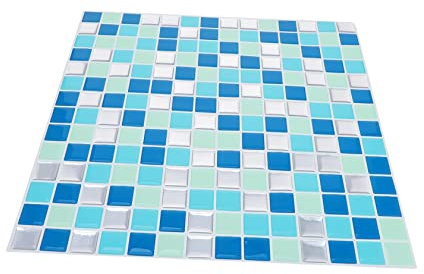 Veemoon 1 Blatt Mosaik-Aufkleber Wandaufkleber Aus Kunststoff Für Zu Hause Wohnkultur Fliese Wandkunst Fliesenaufkleber Abziehen Und Aufkleben rutschfest Pu-kleber 3D Glasbaustein