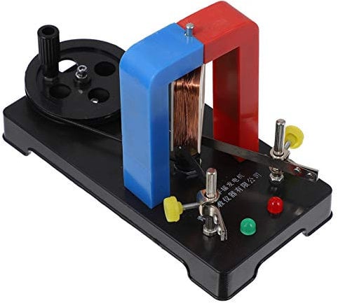 Elektromotor Modell, Handgekurbelter Gleichstromgenerator Elektromotor-Bausatz Zusammengebauter Handgekurbelter Gleichstrom-Stromgenerator Physikalisches Wissenschaftsexperiment