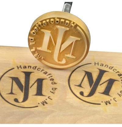 Custom Logo Branding Iron for Wood Personalized Branding Iron Heat Stamp Making Kit Including The Handle, Woodworking Handcrafted by Design (2.5x2.5)