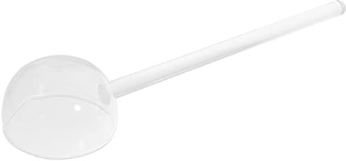 Luxshiny Cuillère Verre Décorative à Manche Cuillère à Soupe Résistante Chaleur Verre Multifonctionnelle Couleur Aléatoire