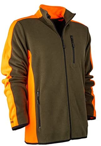 FORSBERG Fleecejacke Bjarkir, Farbe:dunkeloliv/orange, Größe:XL
