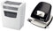 Leitz IQ Home Office Aktenvernichter, 10 Blatt Kapazität, Partikelschnitt, weiß, 80090000 & Büro Locher aus Metall, Für 30 Blatt, Anschlagschiene mit Formatangaben, Markt, schwarz