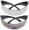 TOYANDONA 2st -brille Flache Futuristische Hülle Durchsichtige Partybrille Tragbare Partybrille Futuristische Schildsonnenbrille Bunte Sonnenbrille Zyklop Klein Spiegel Plastik