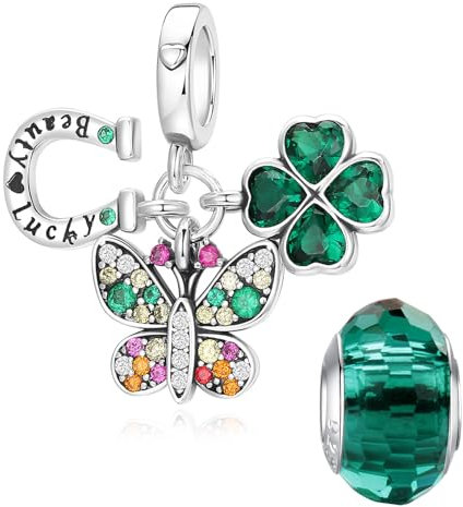 LNQOBU 925 Sterling Silber Charms für Armbänder und Halsketten Schmetterling Charms Musik Charms Perlen Schmuck Geschenk für Frauen Mädchen