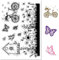 craspire Schmetterling, Transparente Gummistempel, Briefkasten, Gras, Frühling, Fahrrad, Transparent, Vintage-Stil, Silikon, Fahrradsiegel, Poststempel, Journaling, Kartenherstellung, DIY