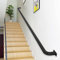 Pasamanos Negro para escaleras de Interior y Exterior, pasamanos de Escalera con Soportes de Pared de Hierro Forjado y Tornillos de Metal, pasamanos de 1m 1.5m 2m 2.5m 3m barandilla de Escalera (Size
