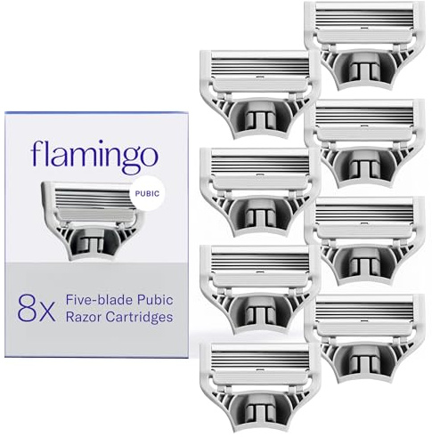 Flamingo Pubic Rasierer-Nachfüllkartuschen – 2 x 4 ct – 8 ct insgesamt