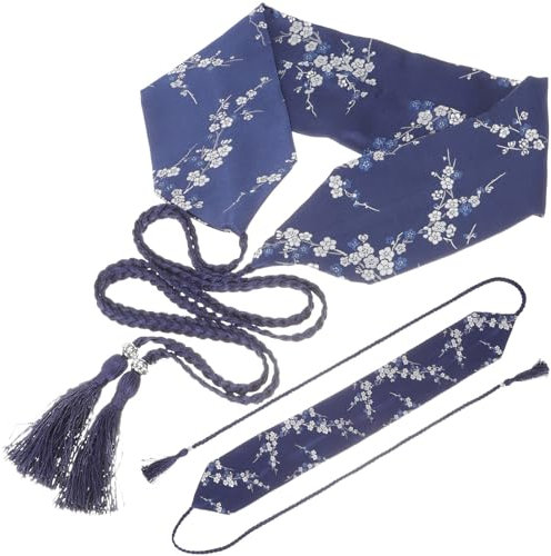 Holibanna Ceinture Traditionnelle Japonaise Rétro Obi Kimono Avec Pompon Pour Femme