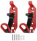 2PCS Red Shovel Mount for Roof Rack Heavy Duty Metal Rubber Clamp Kit Axe Wall Mounting Bracket Shovel Holder Clamp for Car Accessories Truck Boat