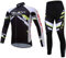 Fueegue Fahrradbekleidung Set, Herren Langarm Radsportanzüge Radtrikot Set Radfahren Kleidung Langärmeliges Fahrradtrikot mit Thermofleecefutter Radhose mit Sitzpolster für Herbst/Winter Weiß2 M