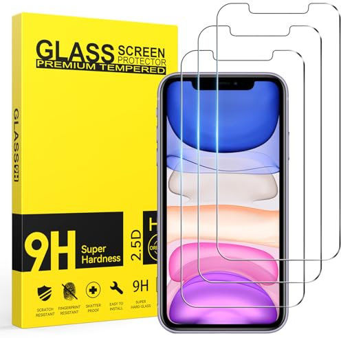 Niphabe 3 Pièces Verre Trempé pour iPhone XR, Ultra Résistant Film Protection écran, Anti-Rayures, Sans Bulles Film Protection écran avec iPhone XR 6.1